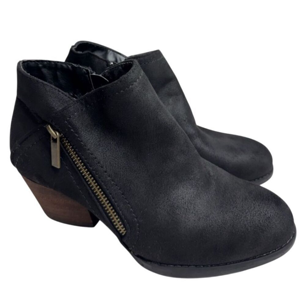 Bella Vita Booties Size‎ 6 Black Comfort Boots Stacked Heel Padded Insole
